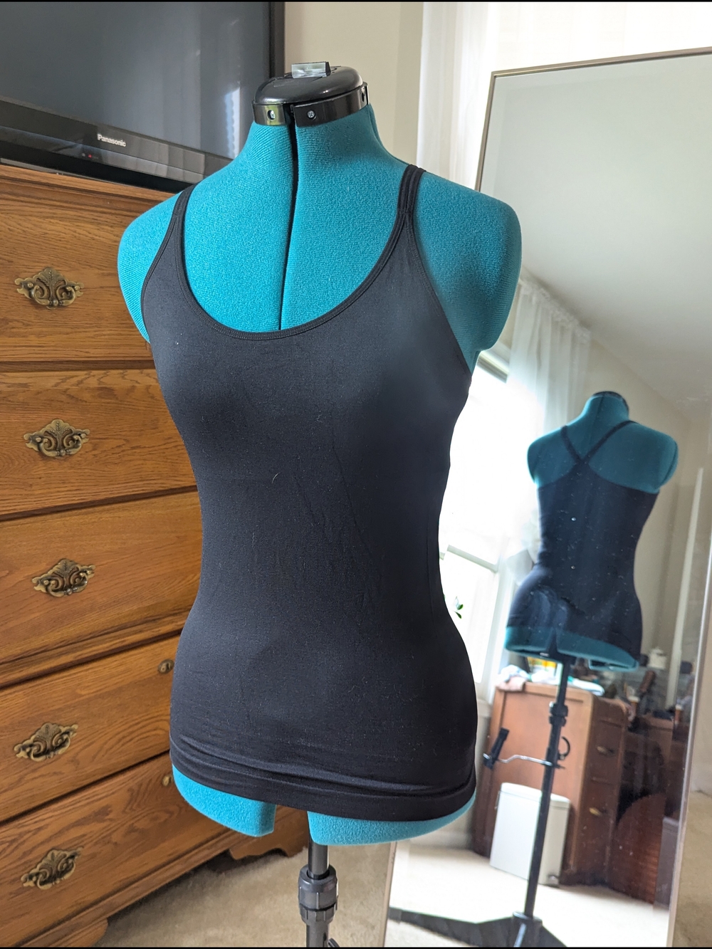 Shimera Black Racerback Tank Top With Built In Bra